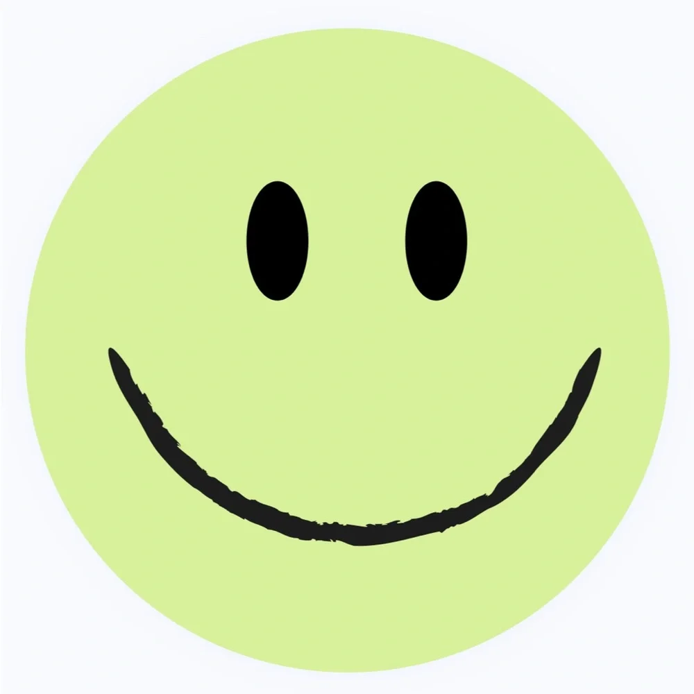 30 STICKERS - 2” ROUND - SMILE